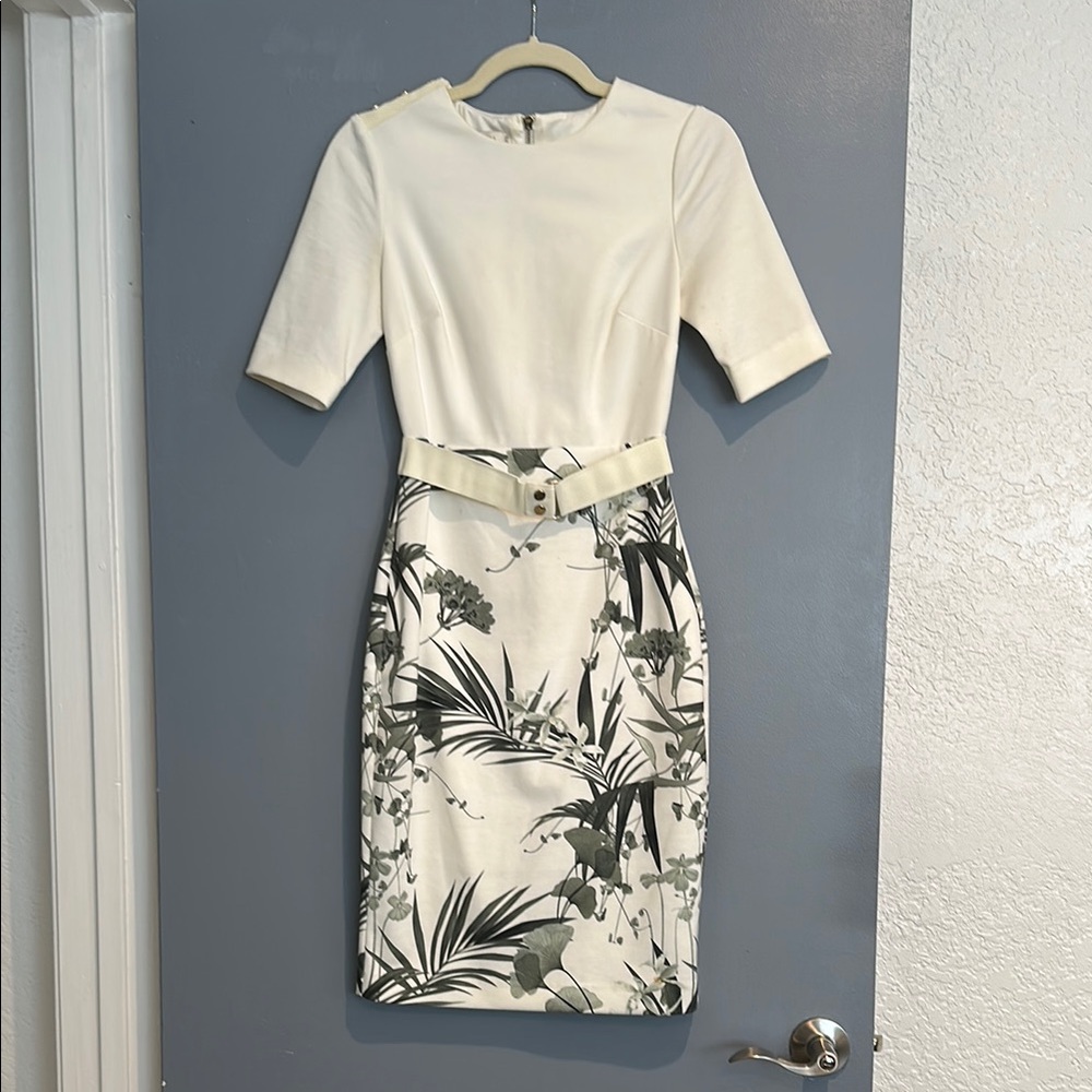 Ted Baker London Elegant Cream Floral Dress